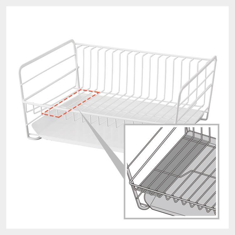 ファビエ 水切りラック（2WAYトレー付） ～すっきり整頓シリーズ～