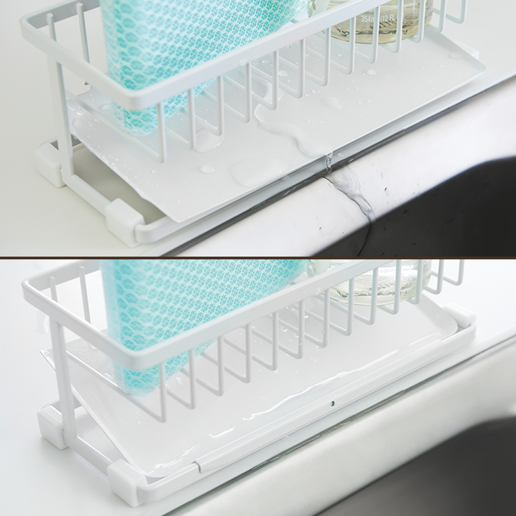 ファビエ 洗剤＆スポンジラック（2wayトレー付） ～すっきり整頓シリーズ～
