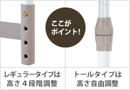 高さ調節が可能
